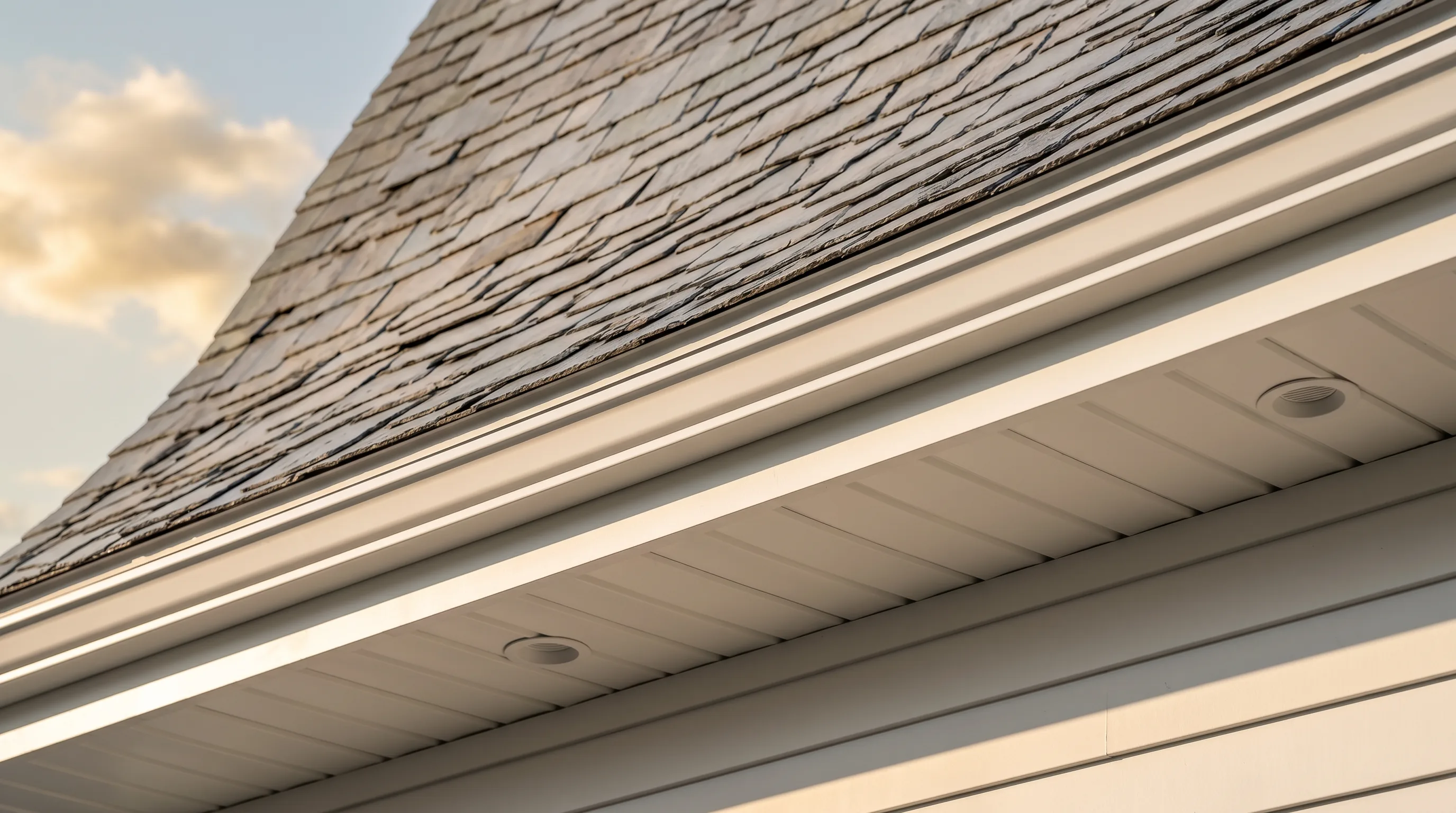 Close detail of restored fascia and soffits