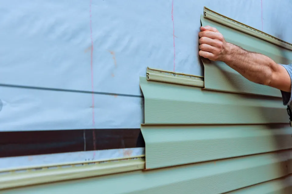 Residential siding detail for a Sanchez Construction exterior service